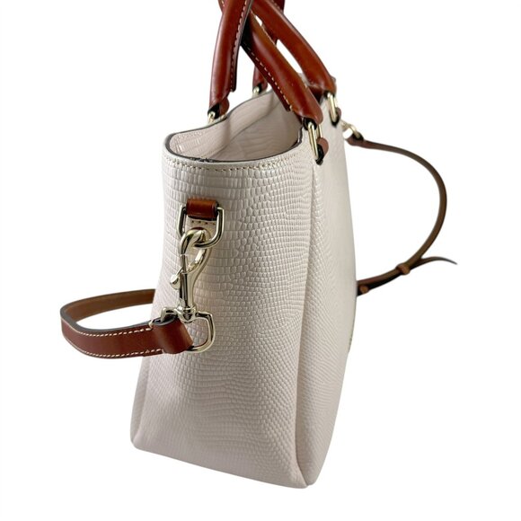 Dooney & Bourke Bag Purse Tote & DB Bone Blush Lizard Top Handle Crossbody - Picture 8 of 13